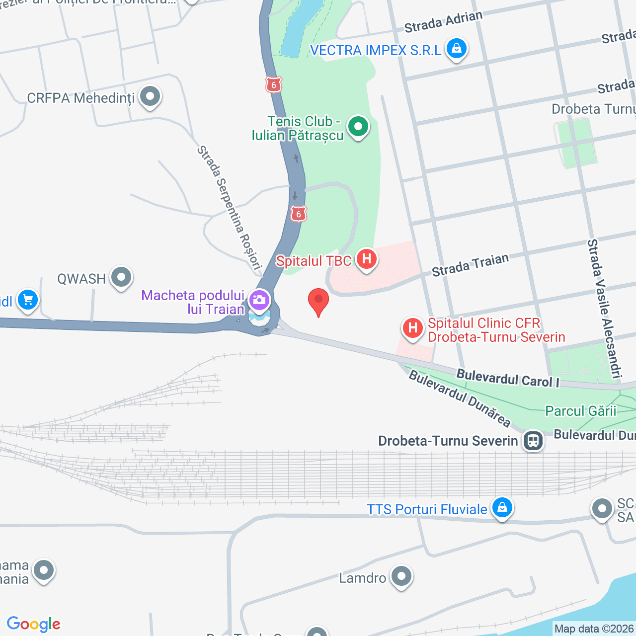 Poza harta streetview, zoom 16, adresa Bulevardul Carol I, nr. 1A Drobeta Turnu Severin, , judetul