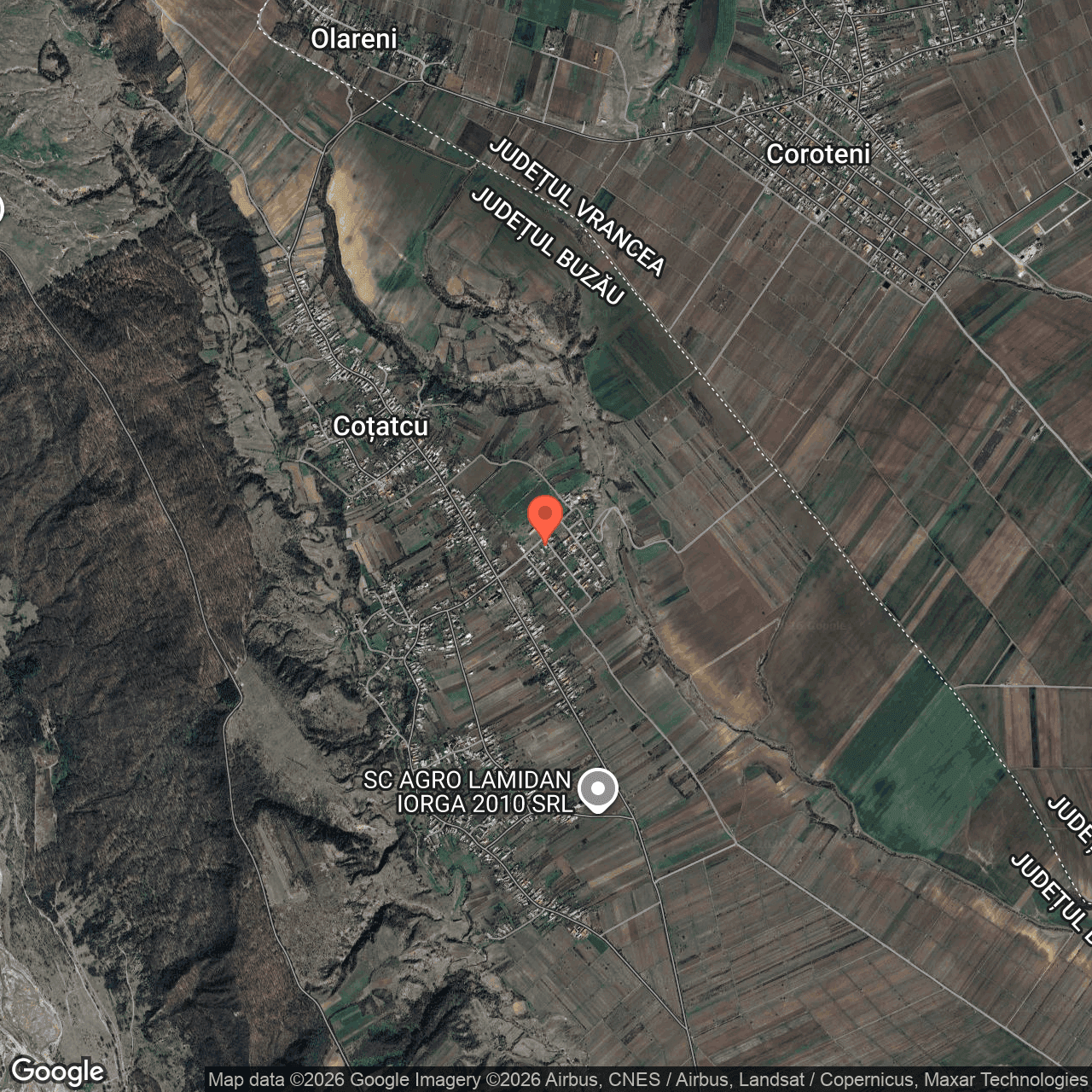 Poza harta hybrid, zoom 14, adresa Cotatcu Podgoria Buzau, , judetul