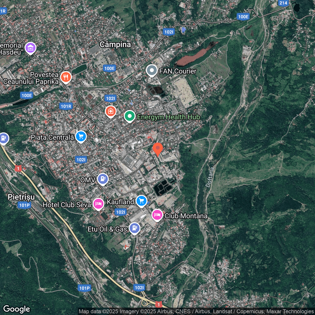 Poza harta hybrid, zoom 14, adresa Campina, Str. Orizontului, nr. 8, , judetul