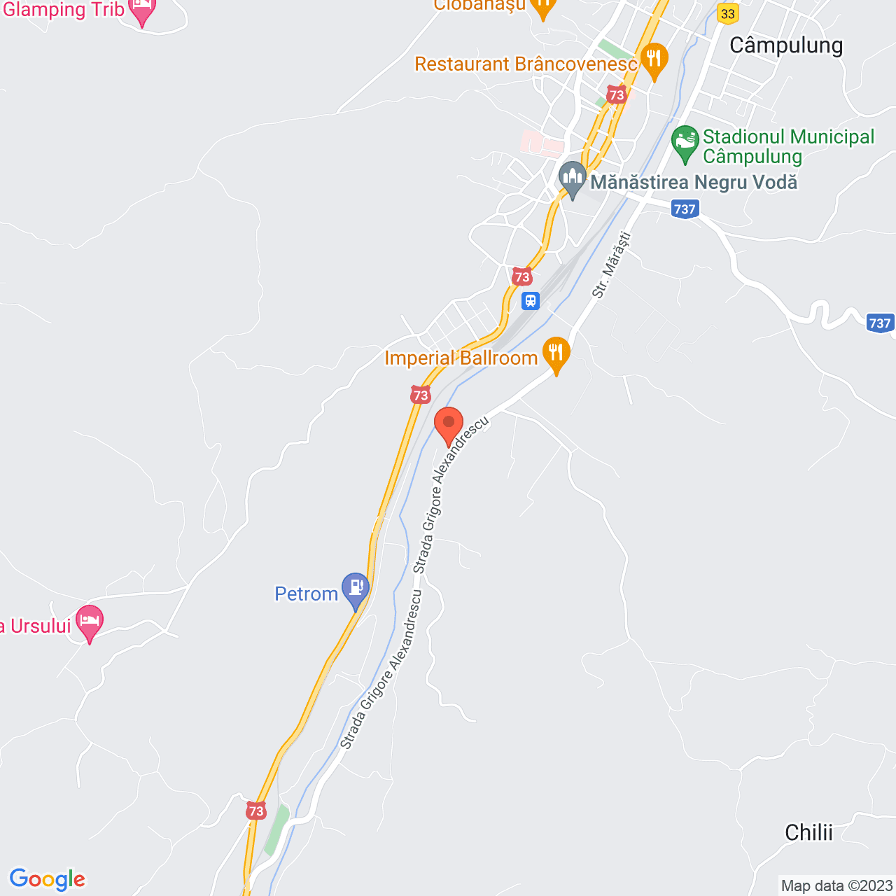 Poza harta streetview, zoom 14, adresa strada Grigore Alexandrescu, nr. 6 Campulung, , judetul