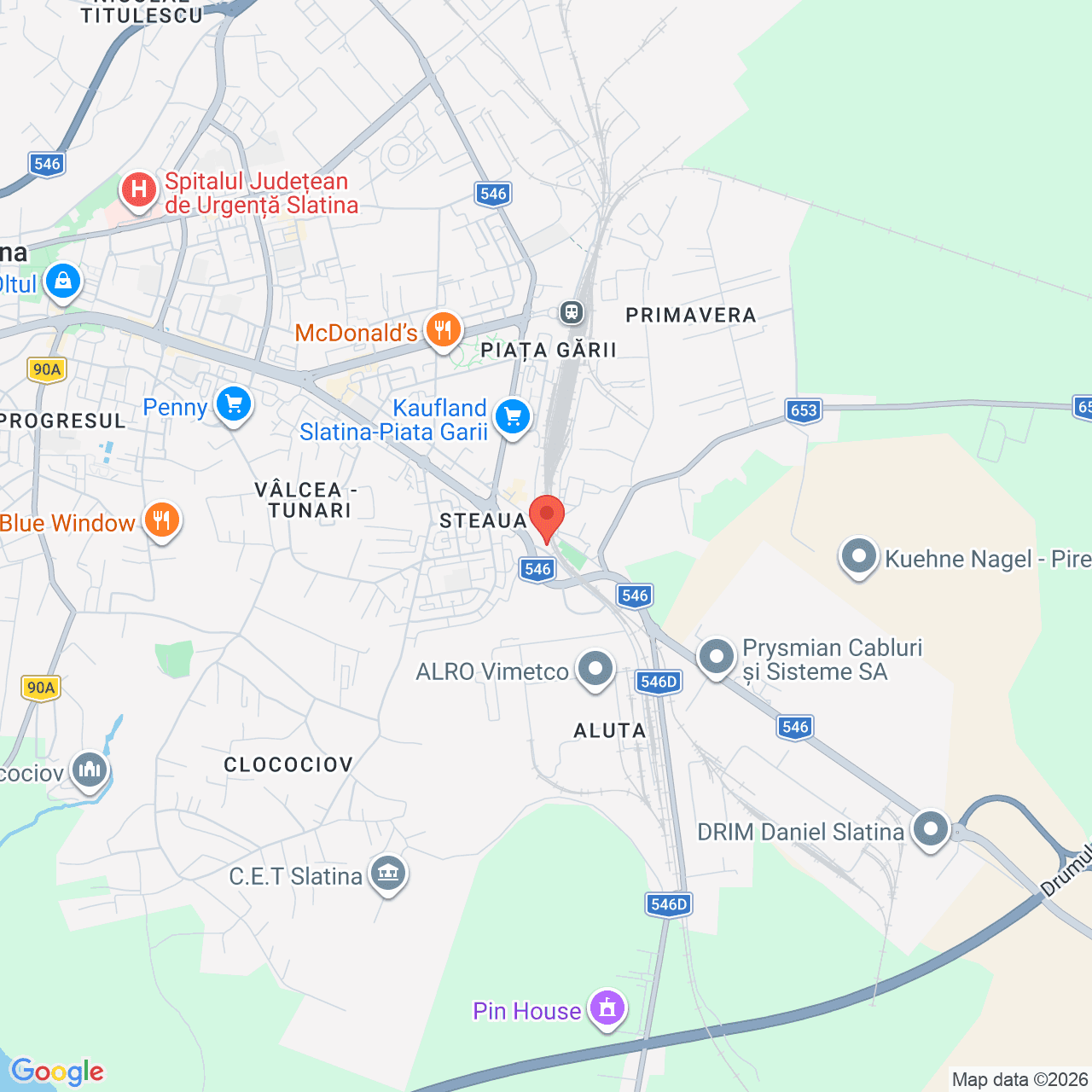Poza harta streetview, zoom 14, adresa Slatina, str. Ecaterina Teodoroiu, nr. 27B, , judetul
