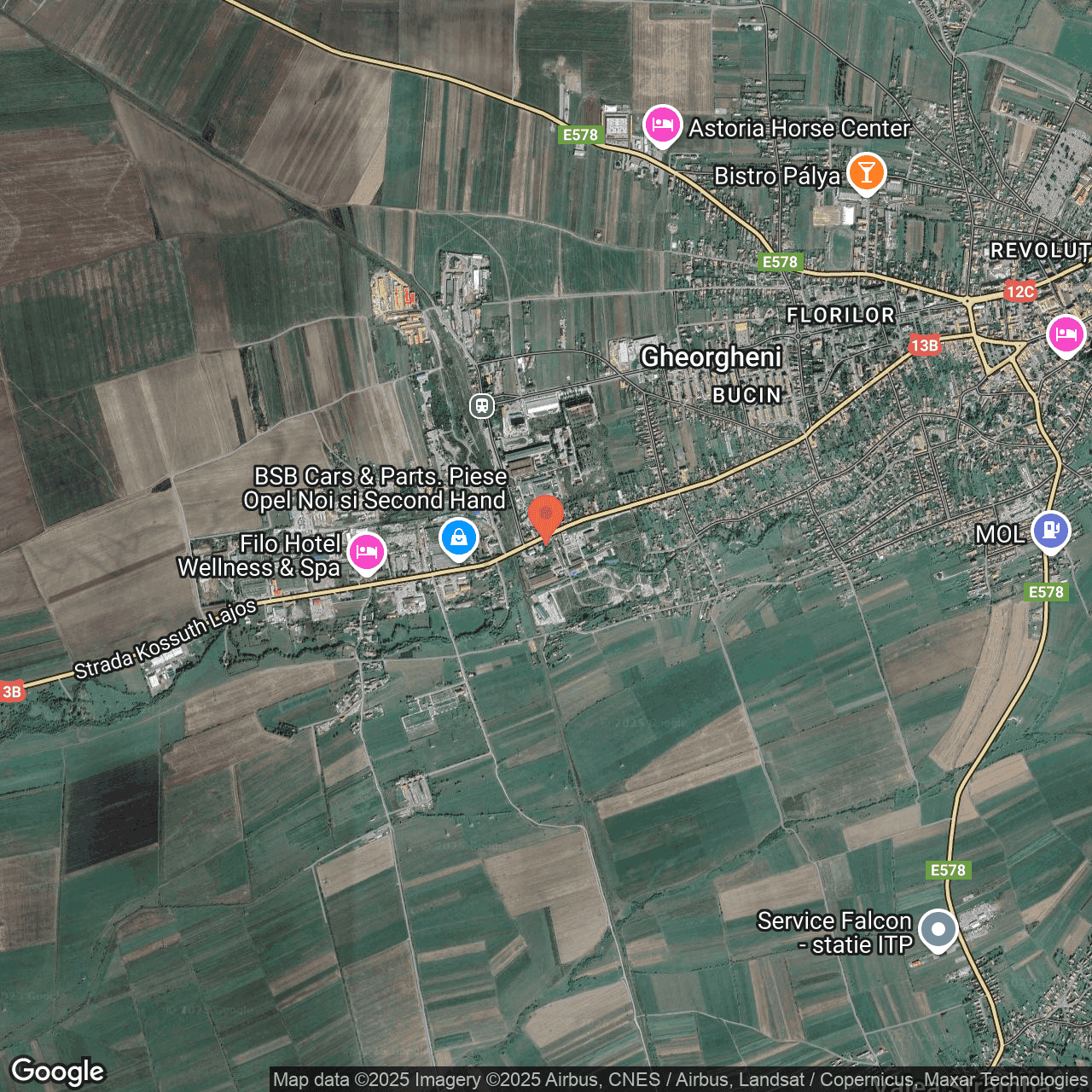 Poza harta hybrid, zoom 14, adresa Gheorghieni, str. Kossuth Lajos 183, , judetul