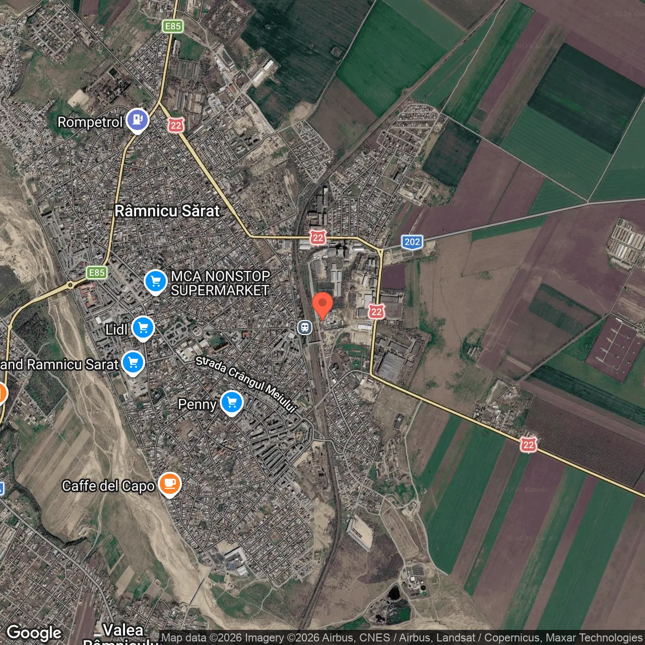 Poza harta hybrid, zoom 14, adresa Ramnicu Sarat, str. Armoniei, nr.64, jud. Buzau, , judetul