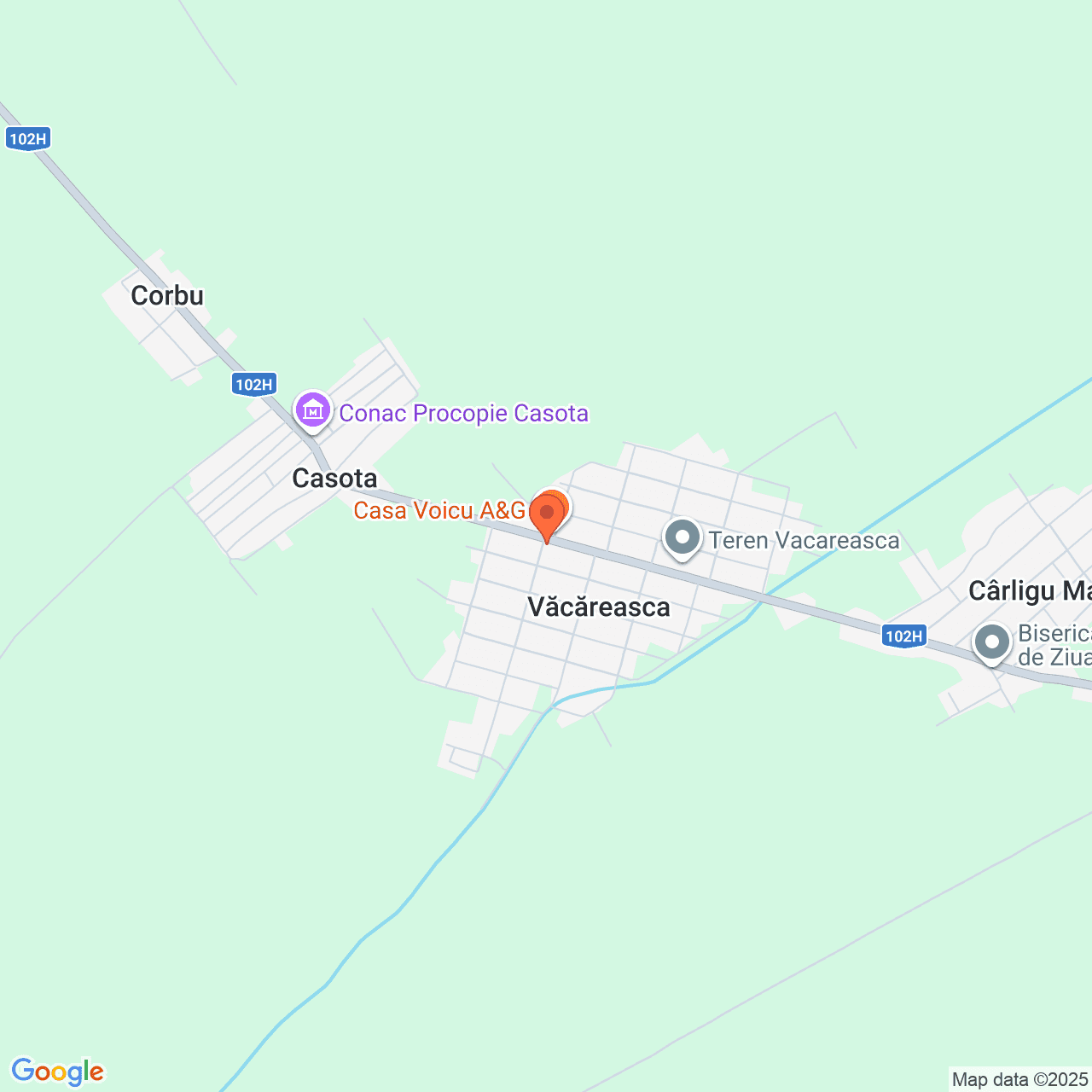 Poza harta streetview, zoom 14, adresa Comuna Glodeanu-Siliștea, Sat Văcăreasca, , judetul