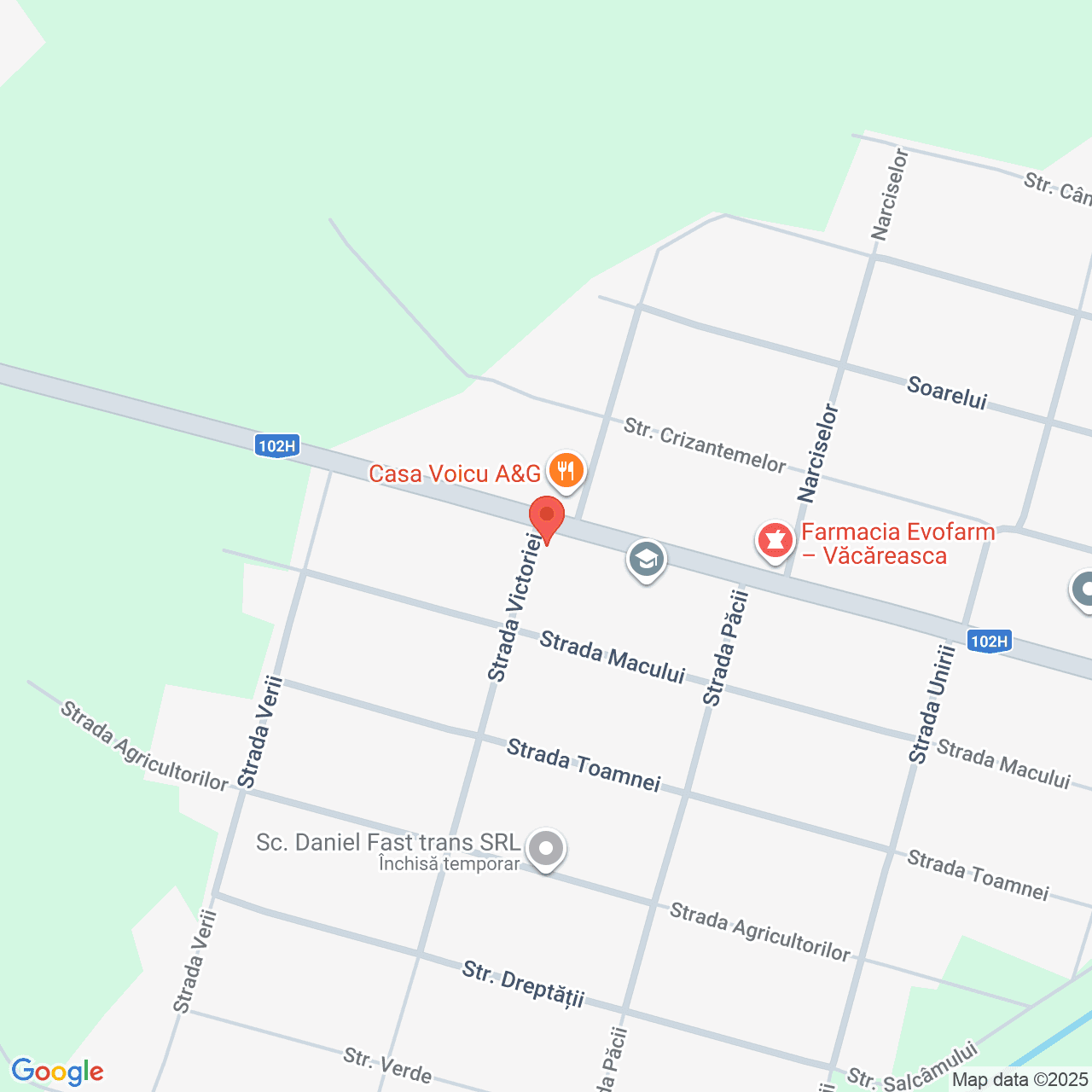 Poza harta streetview, zoom 16, adresa Comuna Glodeanu-Siliștea, Sat Văcăreasca, , judetul