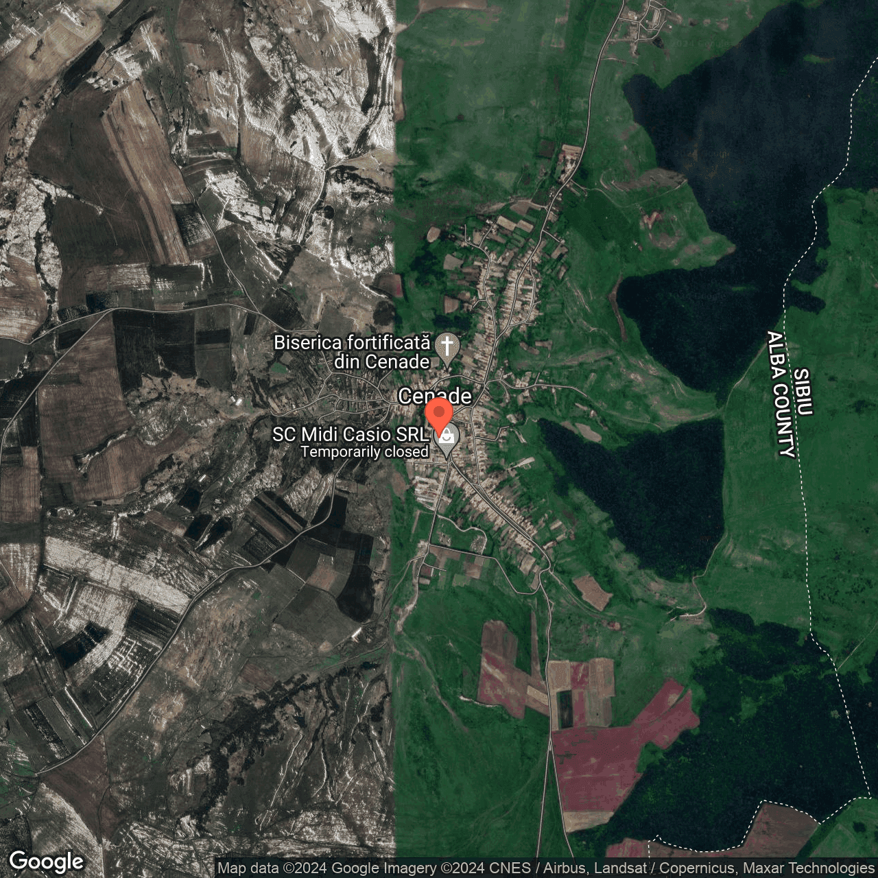 Poza harta hybrid, zoom 14, adresa Cenade Alba, , judetul