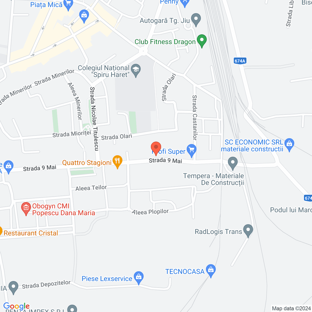 Poza harta streetview, zoom 16, adresa Tg. Jiu, str. 9 Mai, nr. 89, , judetul