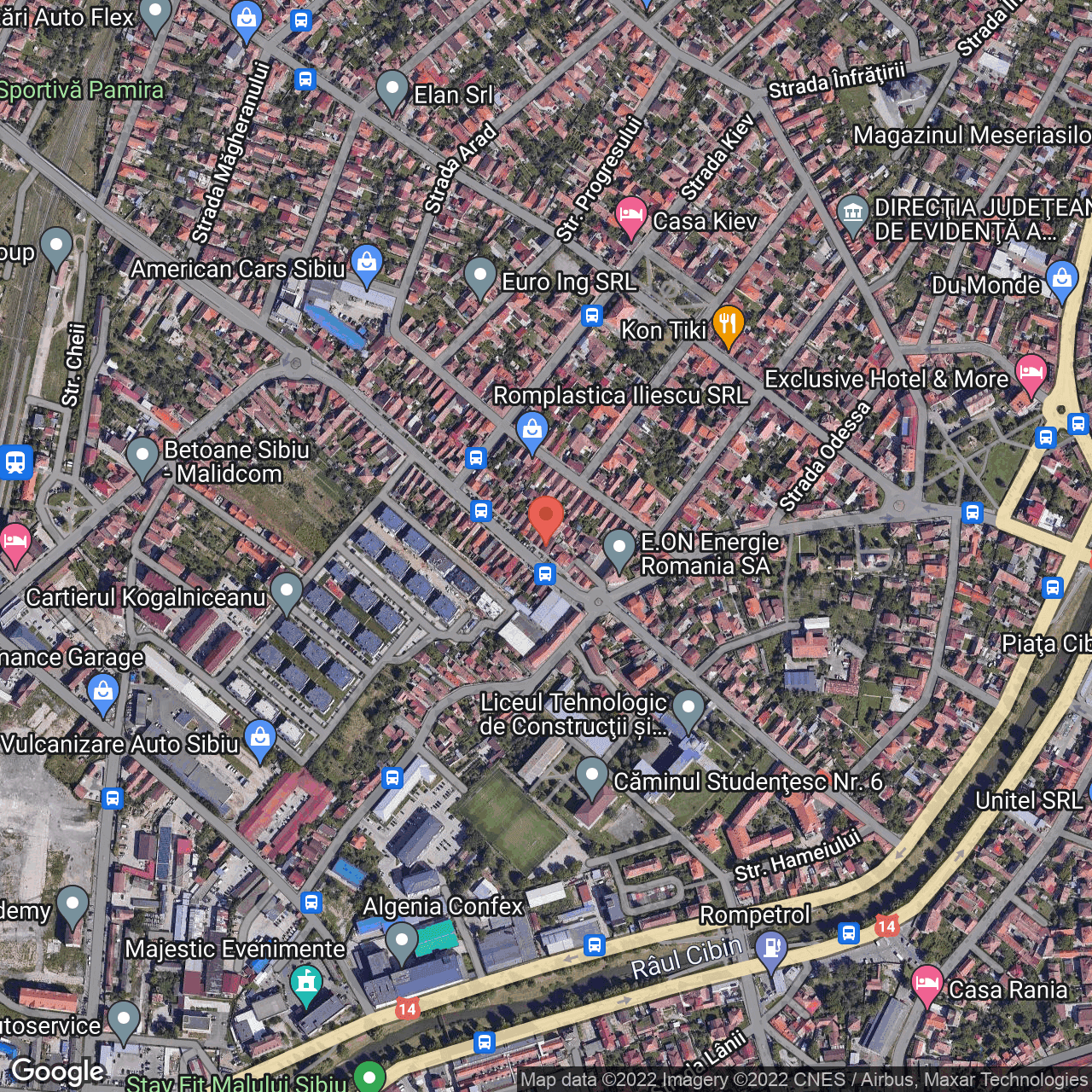 Poza harta hybrid, zoom 16, adresa Kogalniceanu nr. 34, Sibiu, judetul Sibiu