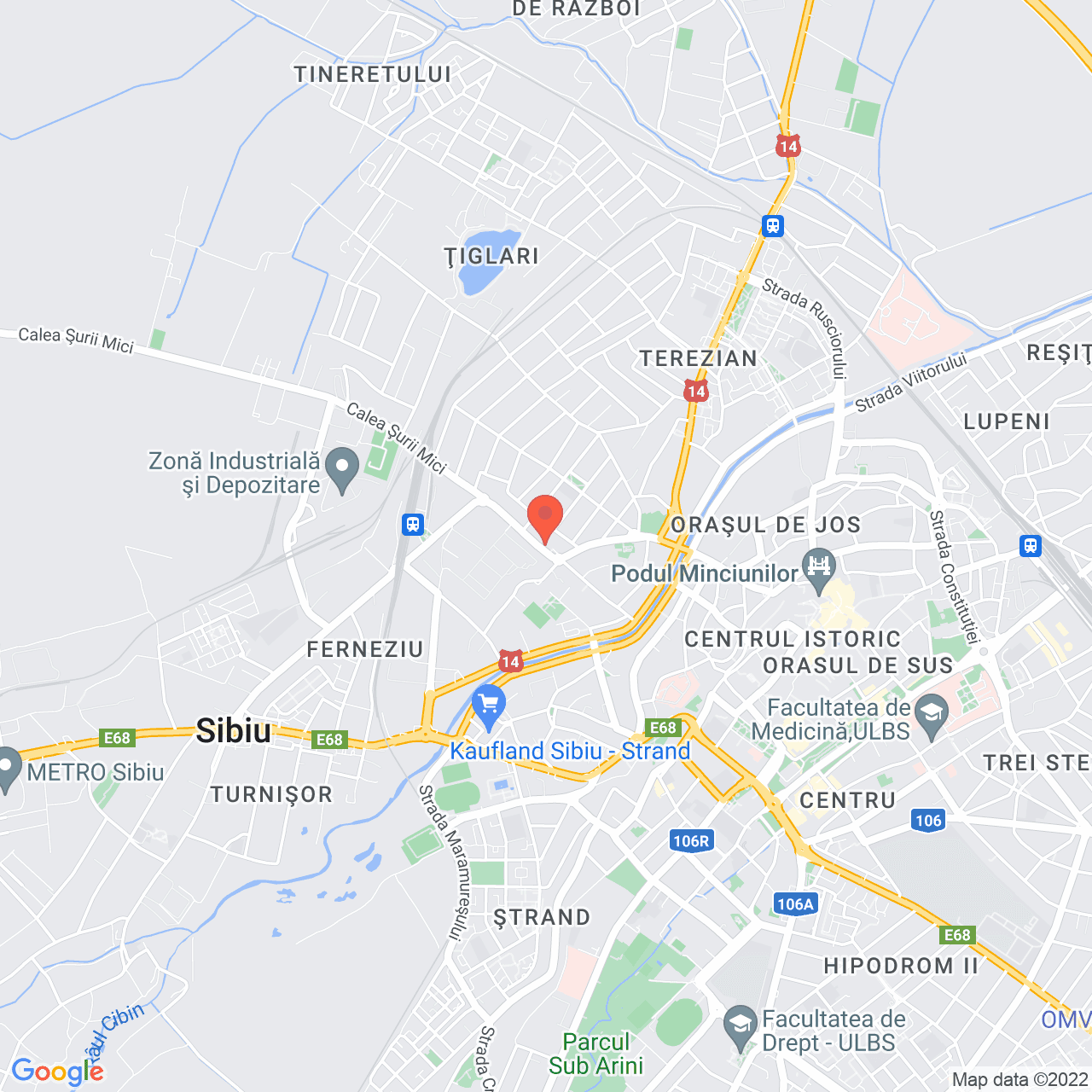 Poza harta streetview, zoom 14, adresa Kogalniceanu nr. 34, Sibiu, judetul Sibiu