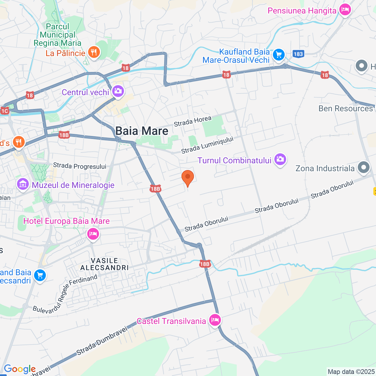 Poza harta streetview, zoom 14, adresa  strada Universității, Baia Mare, , judetul