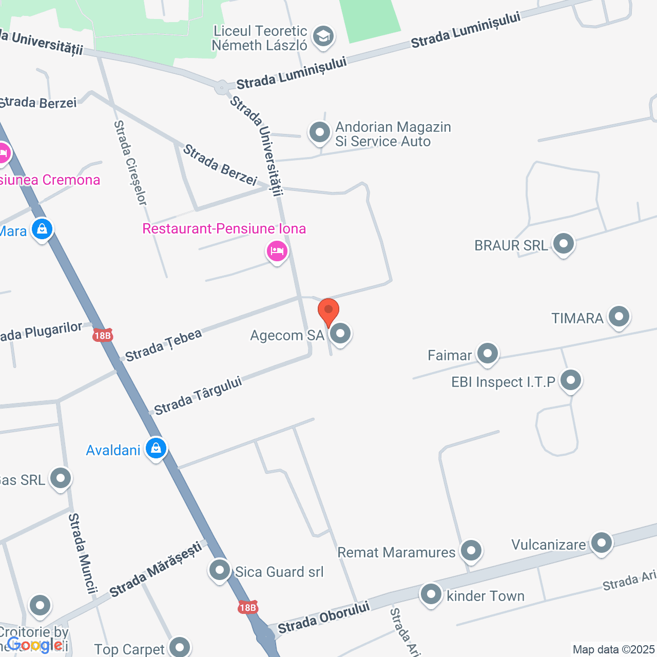 Poza harta streetview, zoom 16, adresa  strada Universității, Baia Mare, , judetul