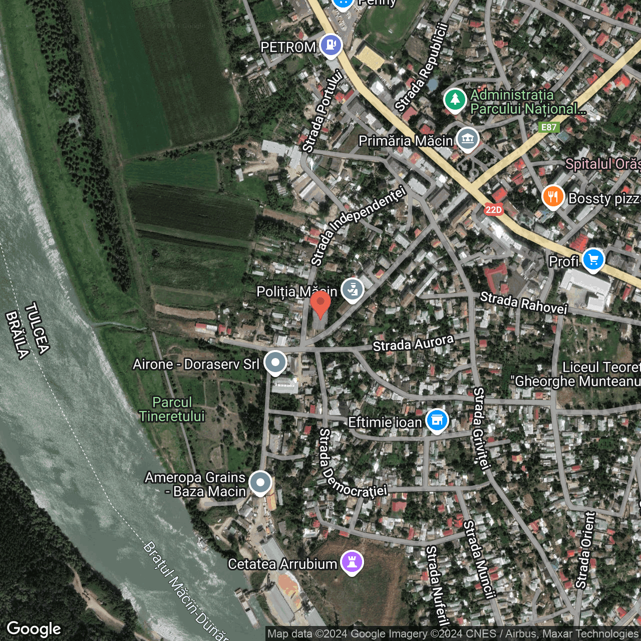 Poza harta hybrid, zoom 16, adresa Macin, , judetul