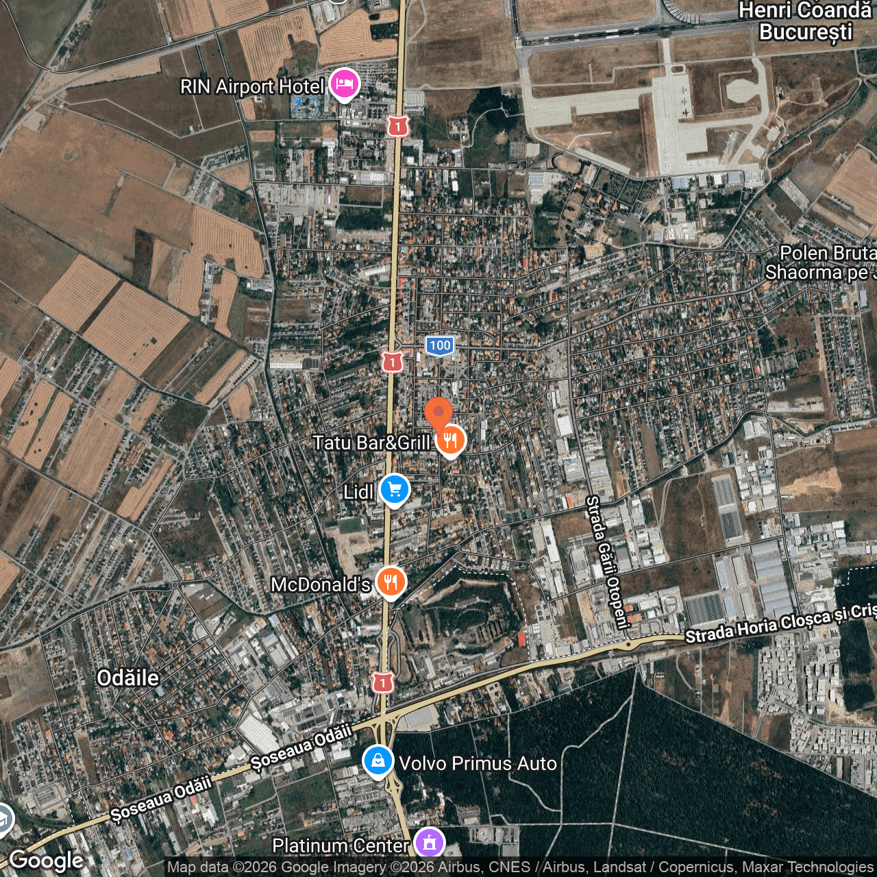 Poza harta hybrid, zoom 14, adresa Strada Traian, nr. 20, Otopeni,, , judetul