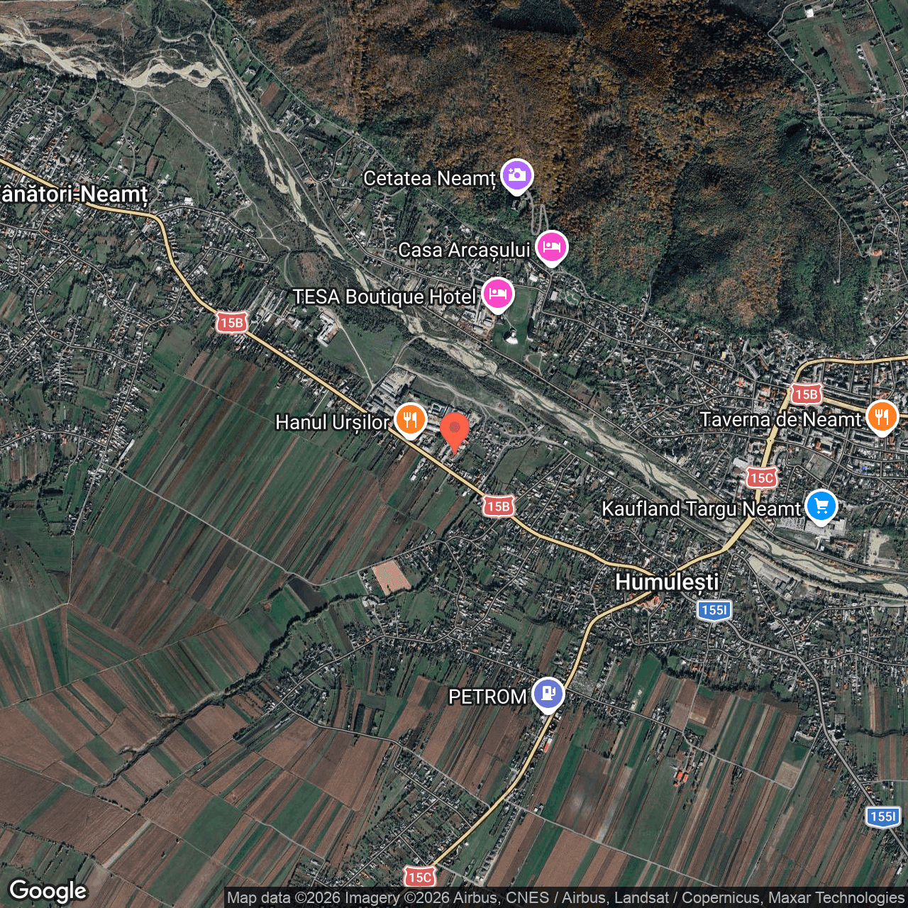 Poza harta hybrid, zoom 14, adresa Vânători-Neamț, str. Ion Creanga Neamt, , judetul