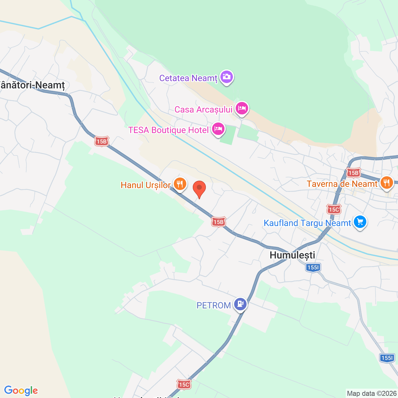 Poza harta streetview, zoom 14, adresa Vânători-Neamț, str. Ion Creanga Neamt, , judetul