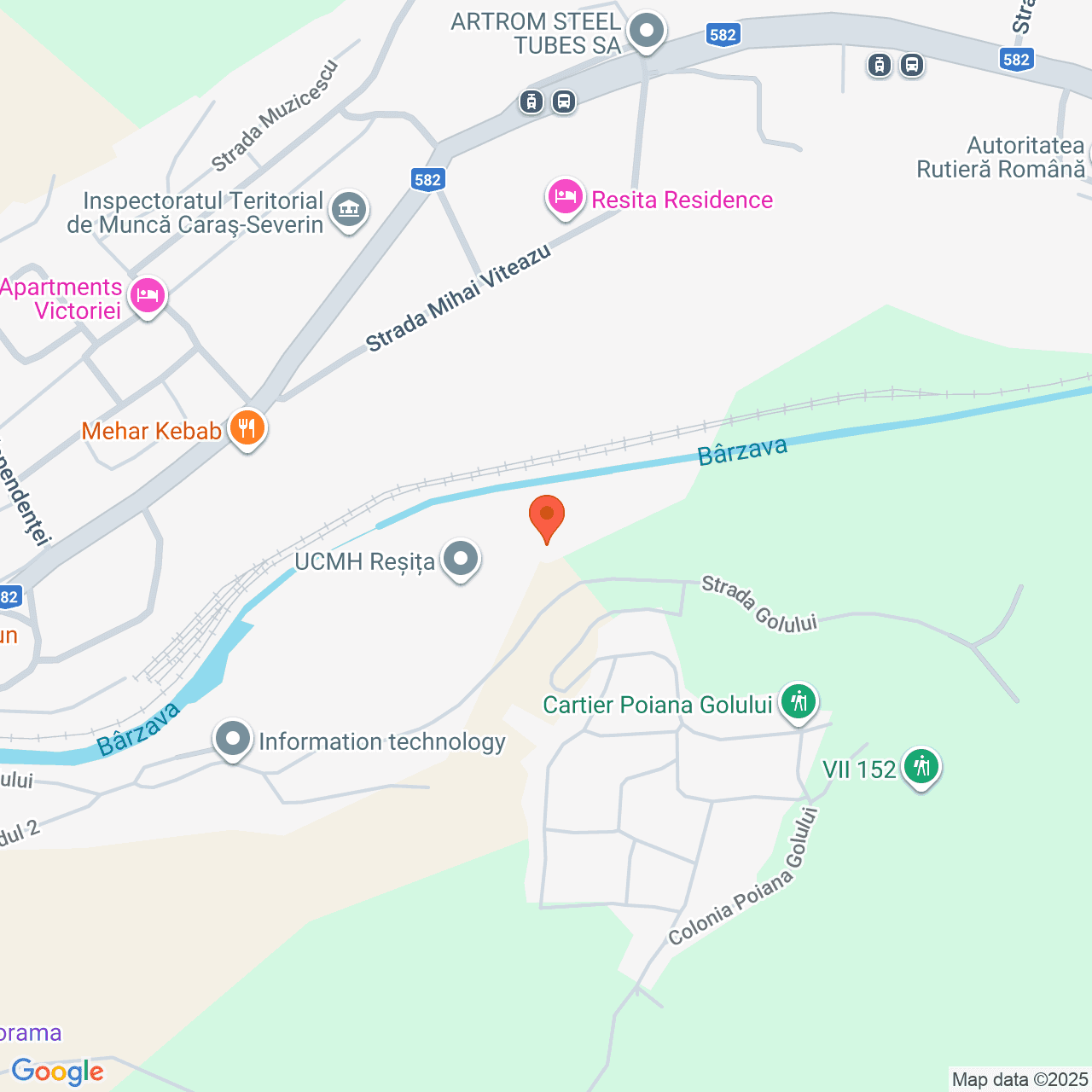 Poza harta streetview, zoom 16, adresa Resita Caras Severin, , judetul