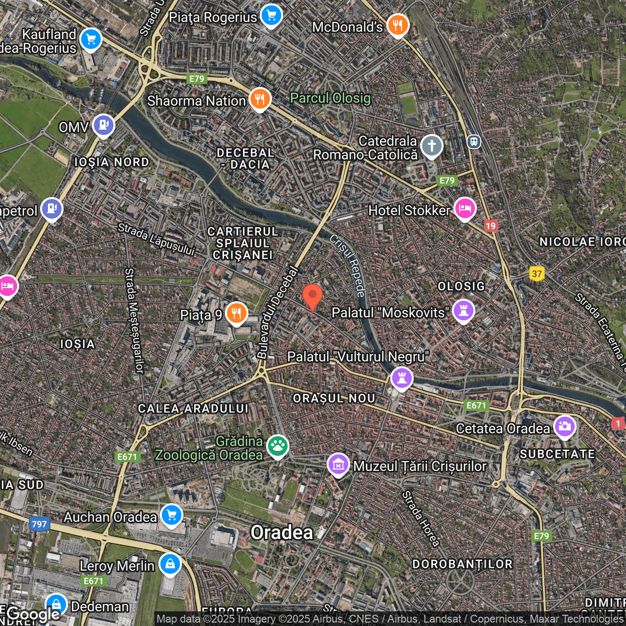 Poza harta hybrid, zoom 14, adresa Oradea, str.Tudor Vladimirescu nr.56B, , judetul