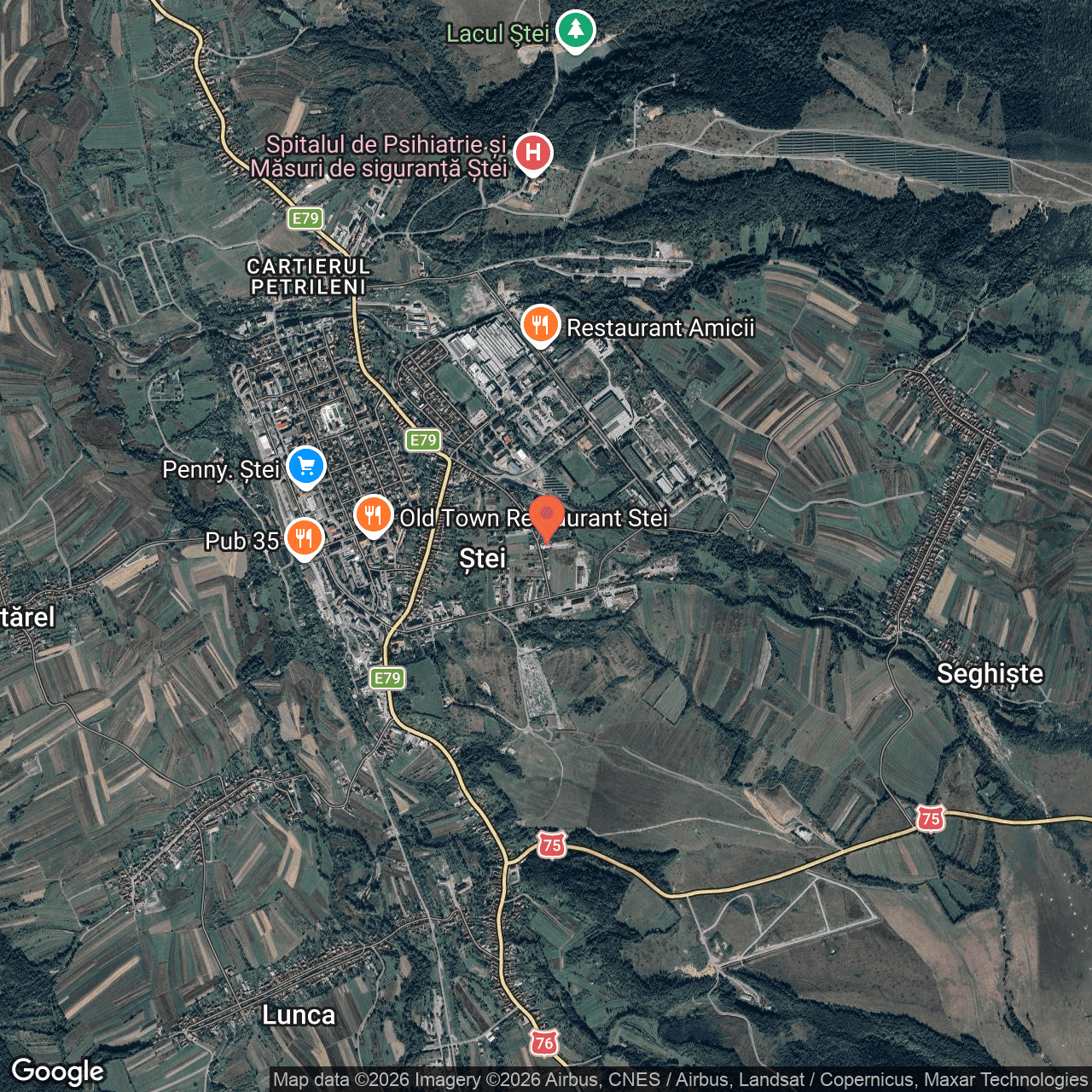 Poza harta hybrid, zoom 14, adresa Stei judet Bihor, , judetul