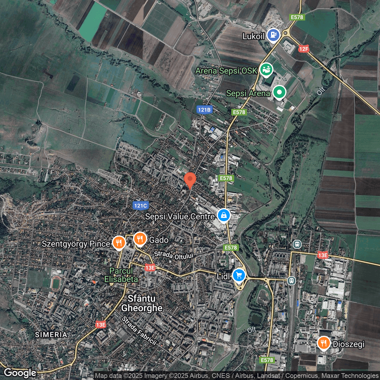 Poza harta hybrid, zoom 14, adresa Covasna, Sfantu GheorgheStr. Ciucului Nr. 89, , judetul