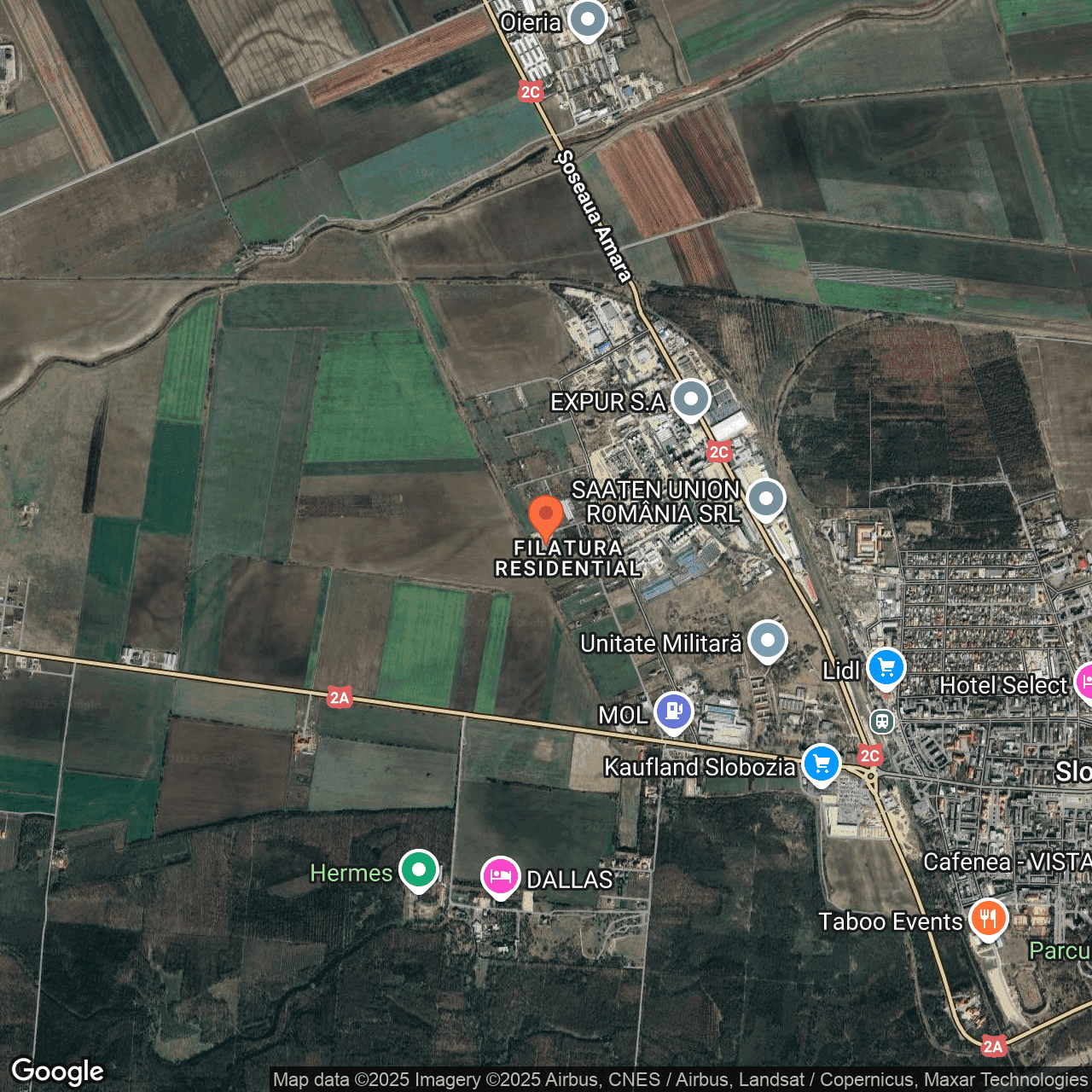 Poza harta hybrid, zoom 14, adresa Slobozia Ialomita, , judetul