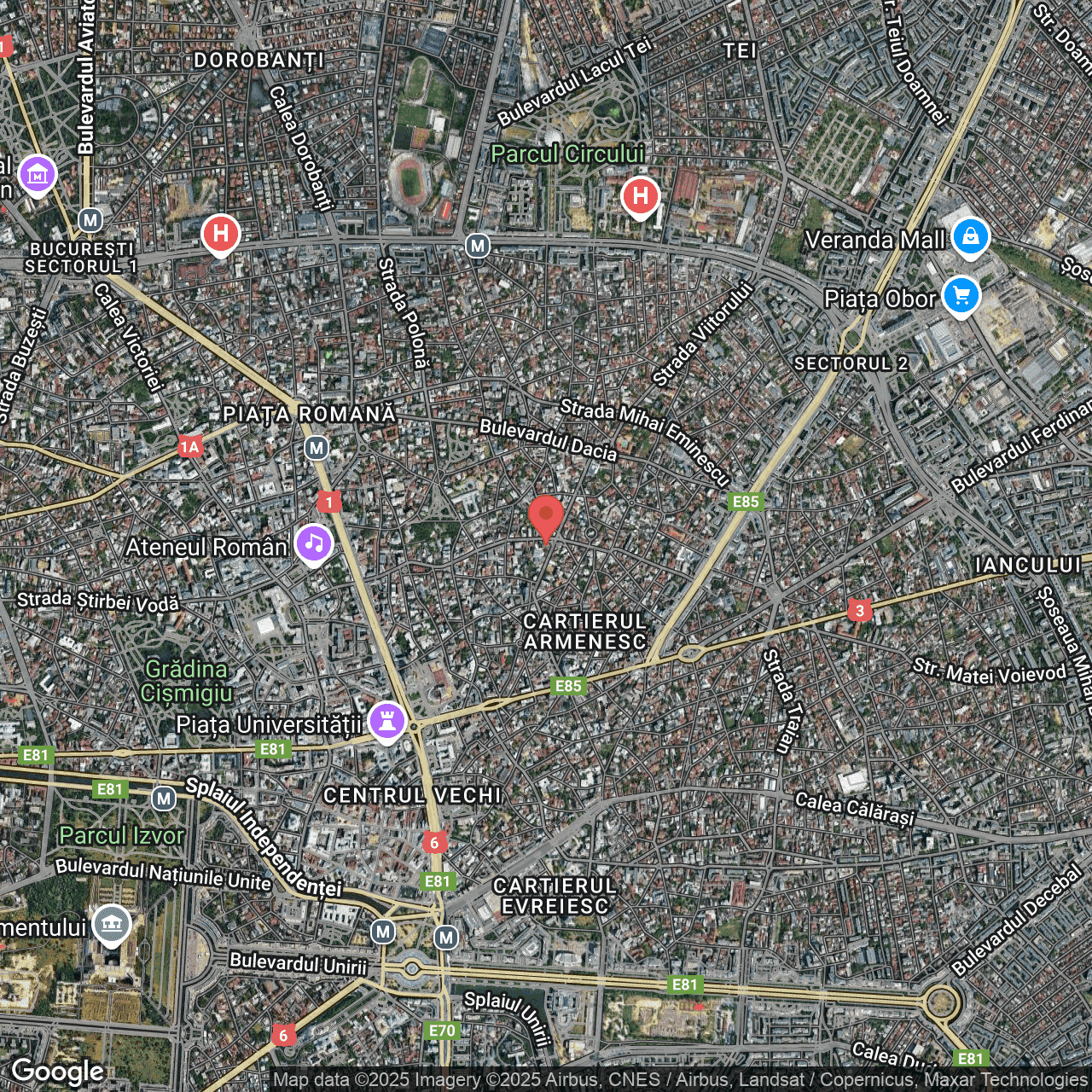 Poza harta hybrid, zoom 14, adresa București Str. Vasile Lascăr Nr. 55, , judetul