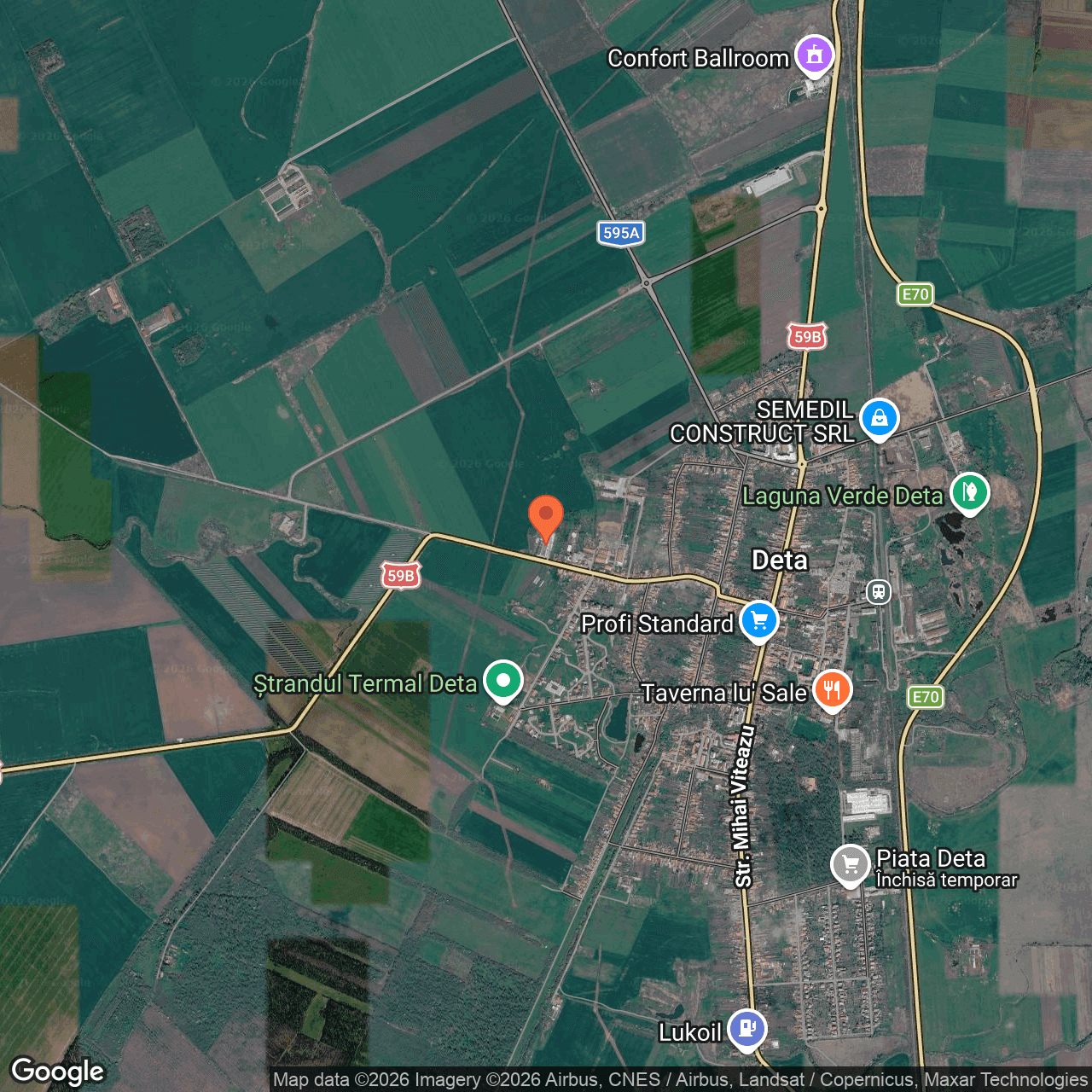Poza harta hybrid, zoom 14, adresa Deta, Calea Banlocului, nr. 56, jud. Timis, , judetul