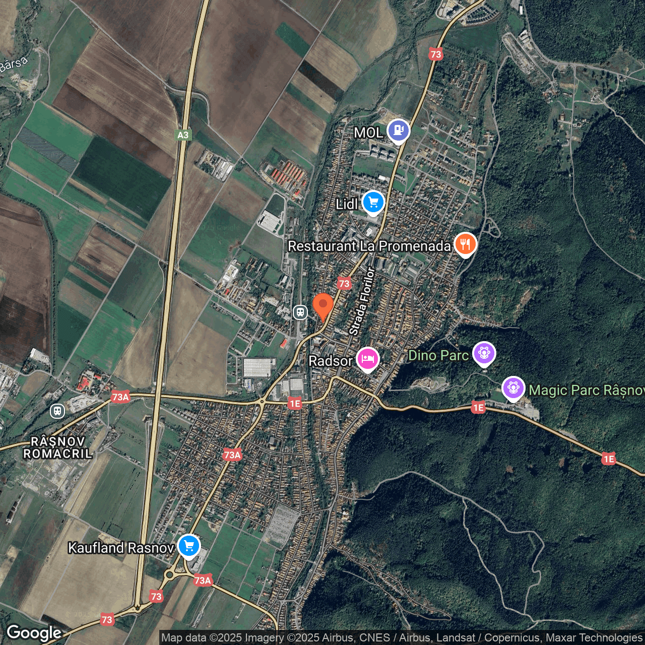 Poza harta hybrid, zoom 14, adresa Rasnov, str. Caraiman nr. 7, , judetul