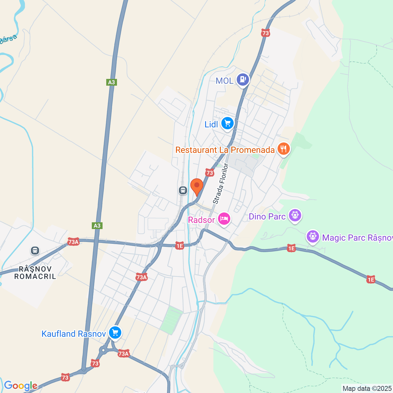 Poza harta streetview, zoom 14, adresa Rasnov, str. Caraiman nr. 7, , judetul