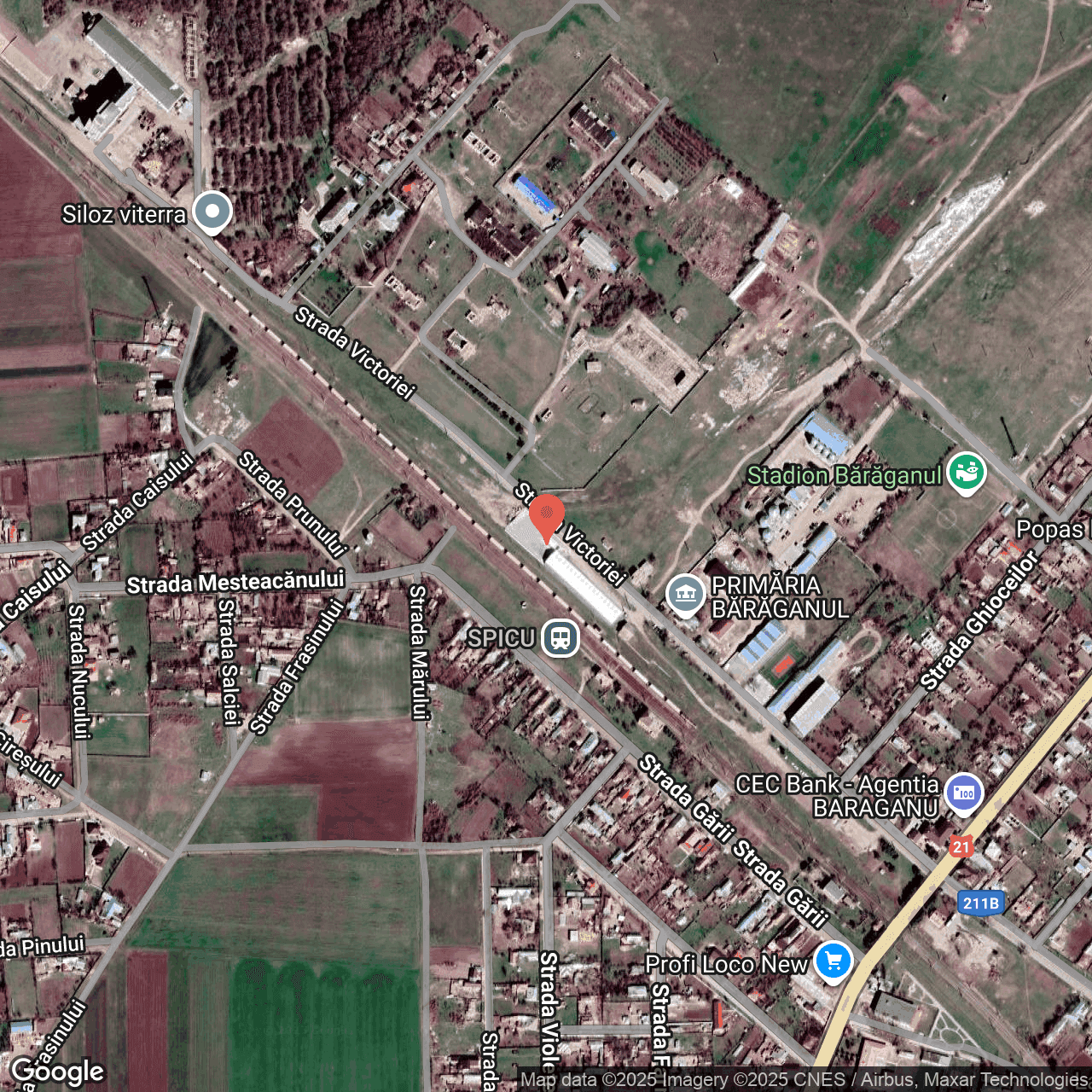 Poza harta hybrid, zoom 16, adresa Baraganul Braila, , judetul
