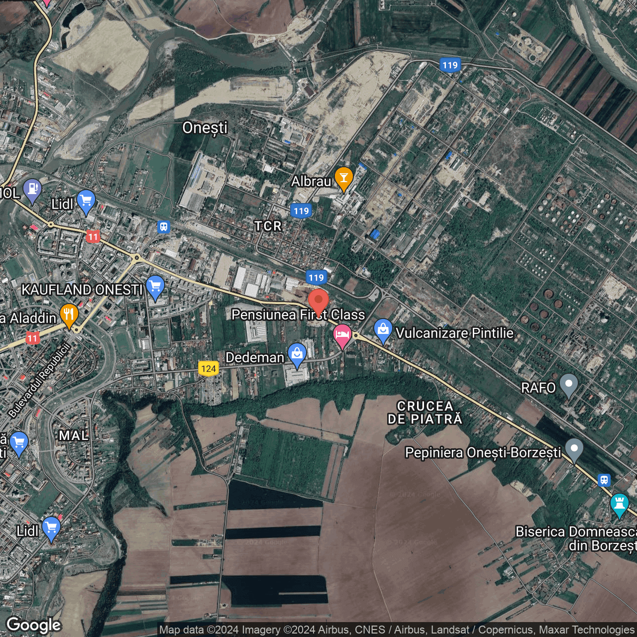 Poza harta hybrid, zoom 14, adresa Calea Marasesti, nr. 106 Onesti, , judetul