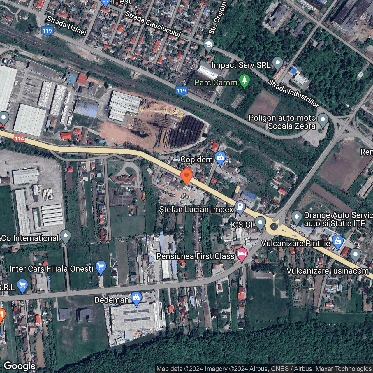 Poza harta hybrid, zoom 16, adresa Calea Marasesti, nr. 106 Onesti, , judetul