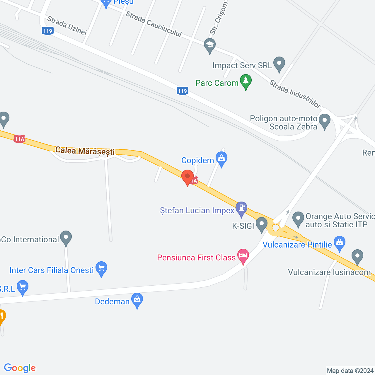 Poza harta streetview, zoom 16, adresa Calea Marasesti, nr. 106 Onesti, , judetul