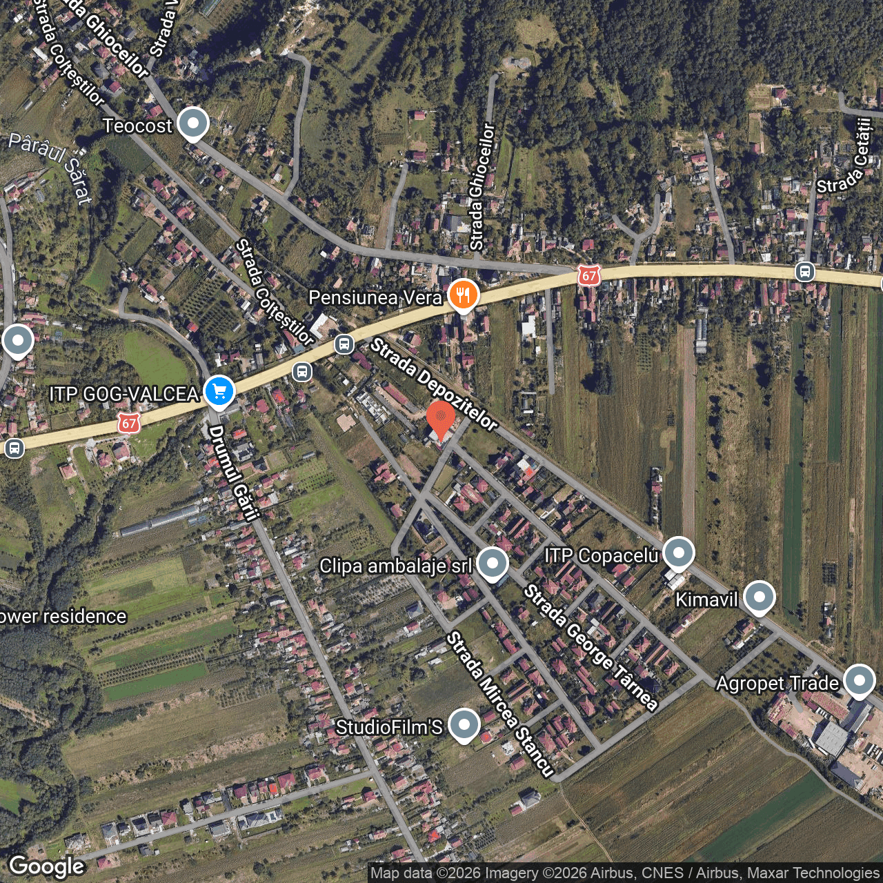 Poza harta hybrid, zoom 16, adresa Alexandru Lahovari, Ramnicu Valcea, , judetul