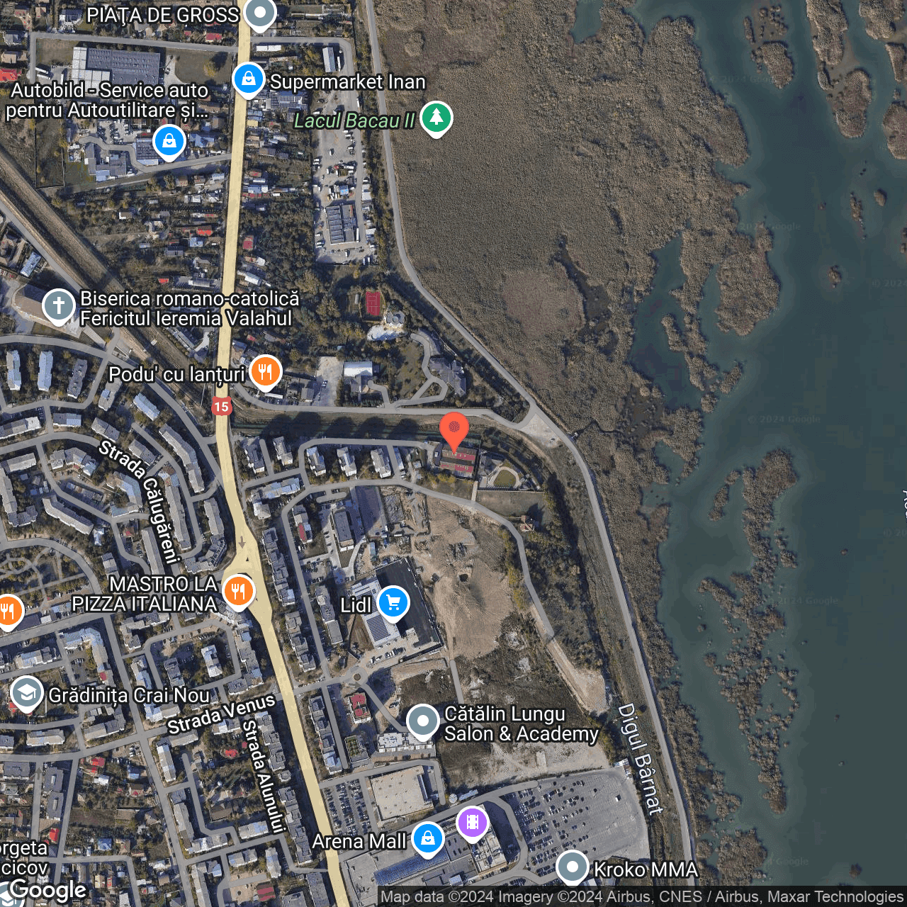 Poza harta hybrid, zoom 16, adresa Bacău, str. Stefan cel Mare, nr 50bis, , judetul