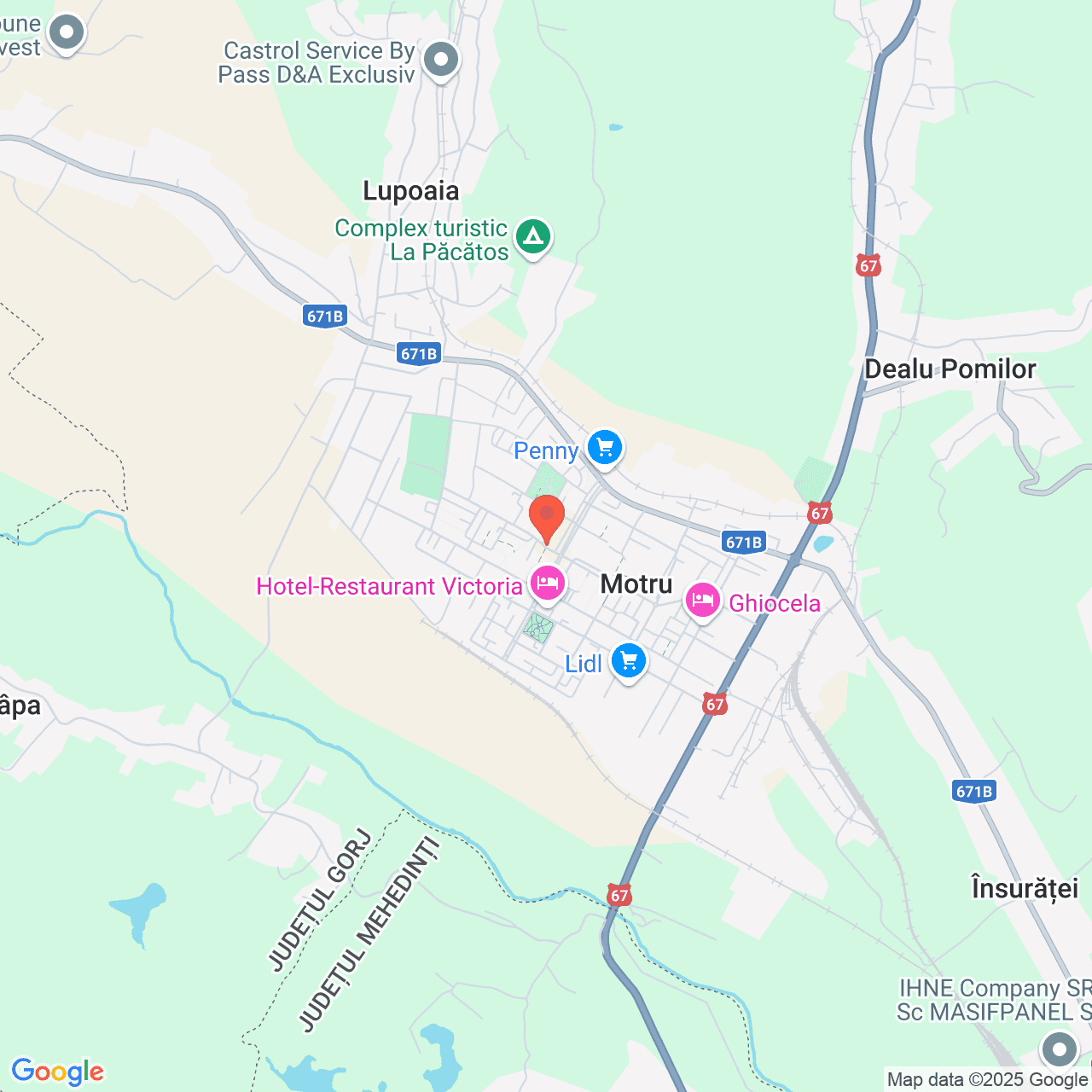Poza harta streetview, zoom 14, adresa Motru, strada Tineretului, nr. 2A, , judetul