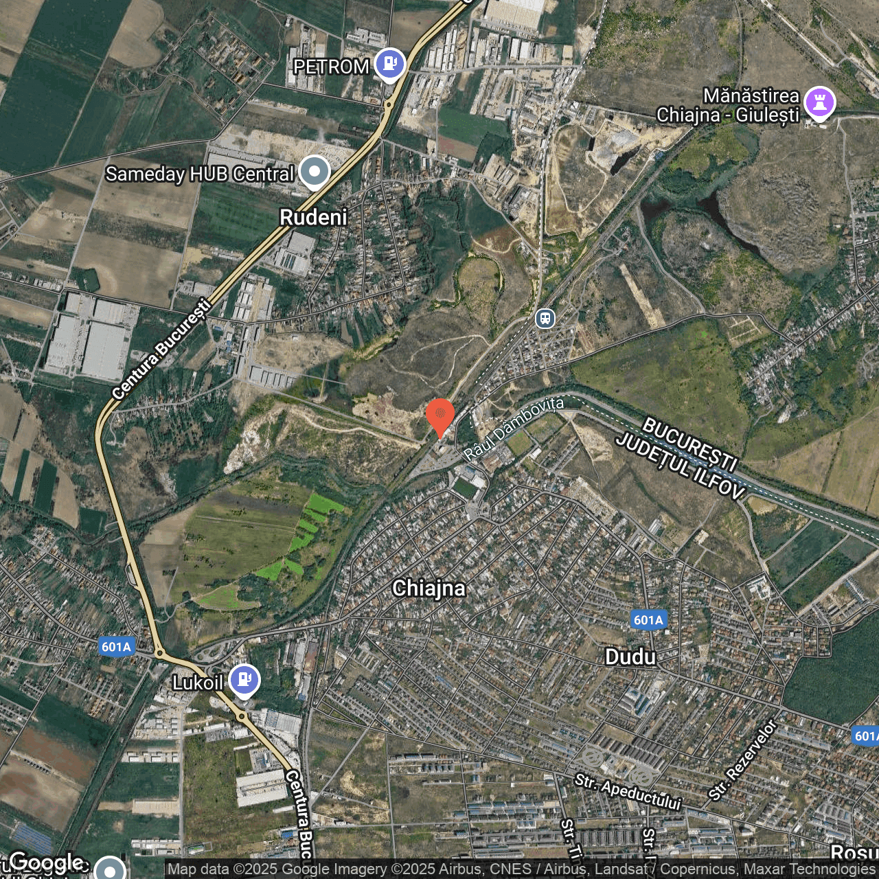 Poza harta hybrid, zoom 14, adresa Chiajna Ilfov, , judetul