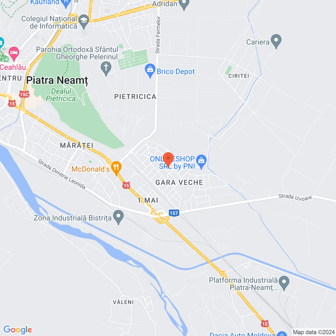 Poza harta streetview, zoom 14, adresa Piatra Neamt, str. Marasesti nr.23, , judetul