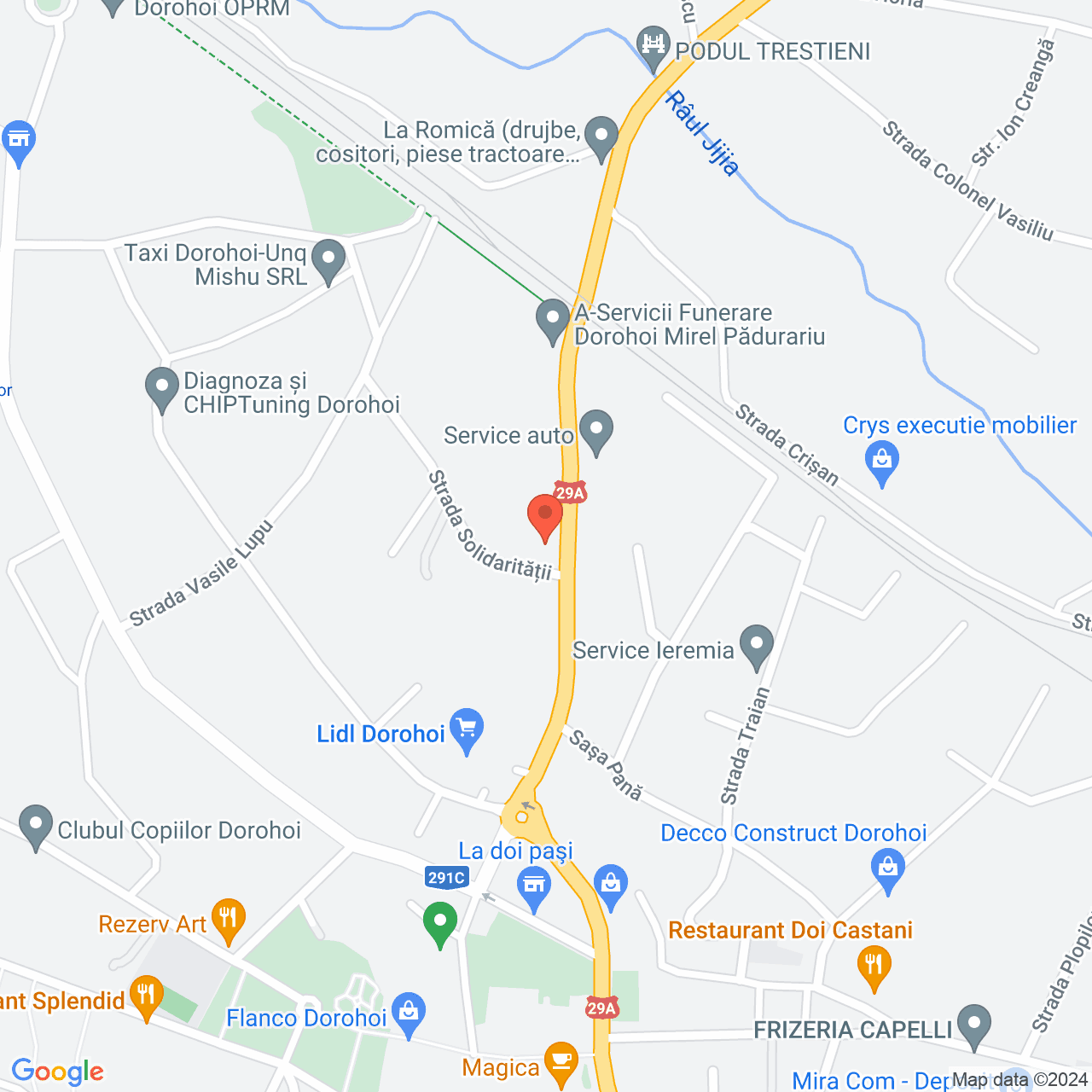 Poza harta streetview, zoom 16, adresa str. C.D. Gherea nr.61 Dorohoi, , judetul