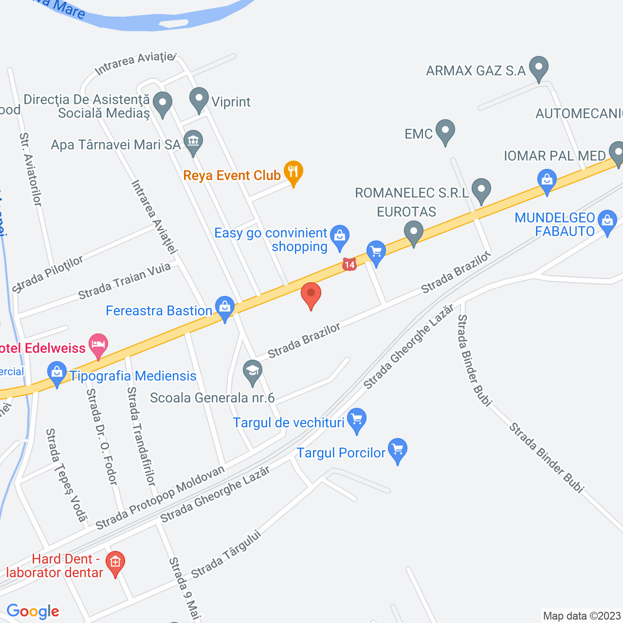 Poza harta streetview, zoom 16, adresa Strada Aurel Vlaicu 64 Medias, , judetul