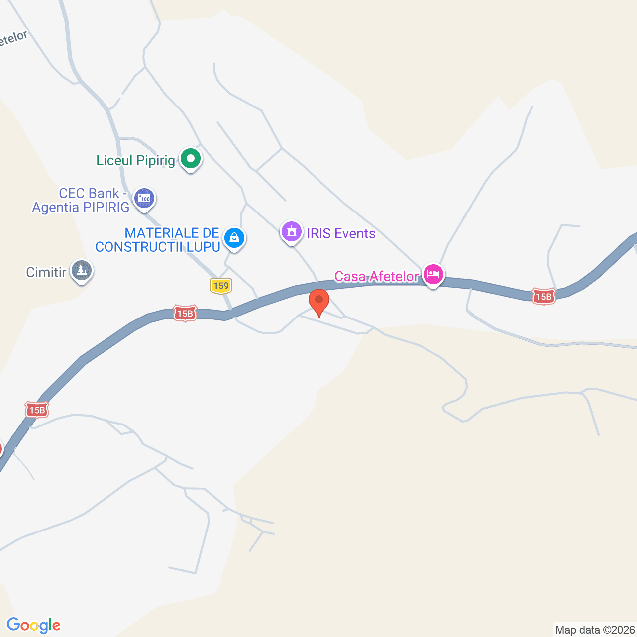 Poza harta streetview, zoom 14, adresa satul Dolhești, com. Pipirig, jud. Neamț, , judetul