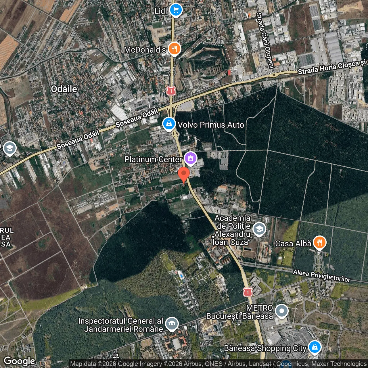 Poza harta hybrid, zoom 14, adresa Soseaua Bucuresti - Ploiesti, nr. 113 Sector 1 Bucuresti, , judetul