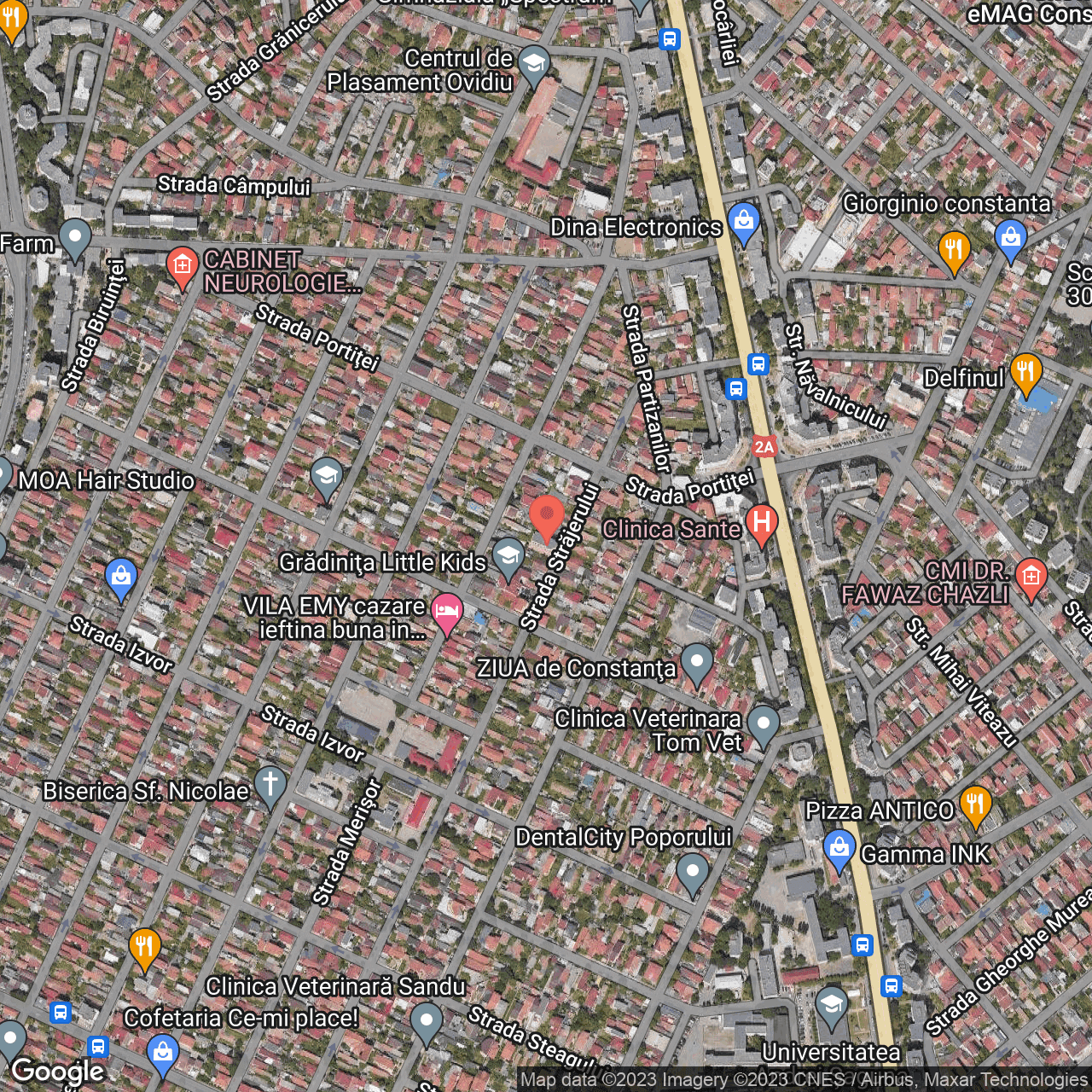 Poza harta hybrid, zoom 16, adresa Strajerului 24 Constanta, , judetul
