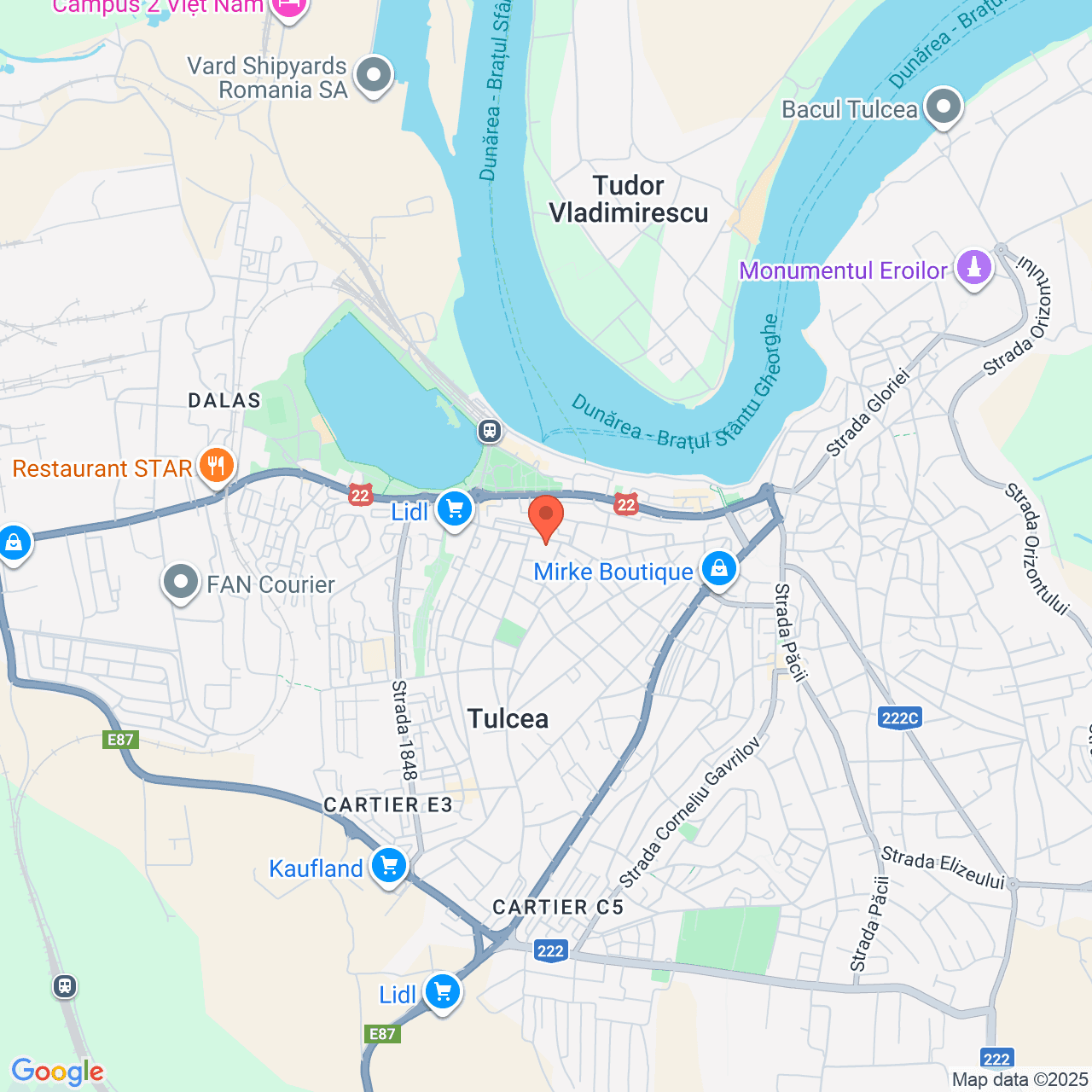 Poza harta streetview, zoom 14, adresa Tulcea. str. Victoriei nr. 57, , judetul