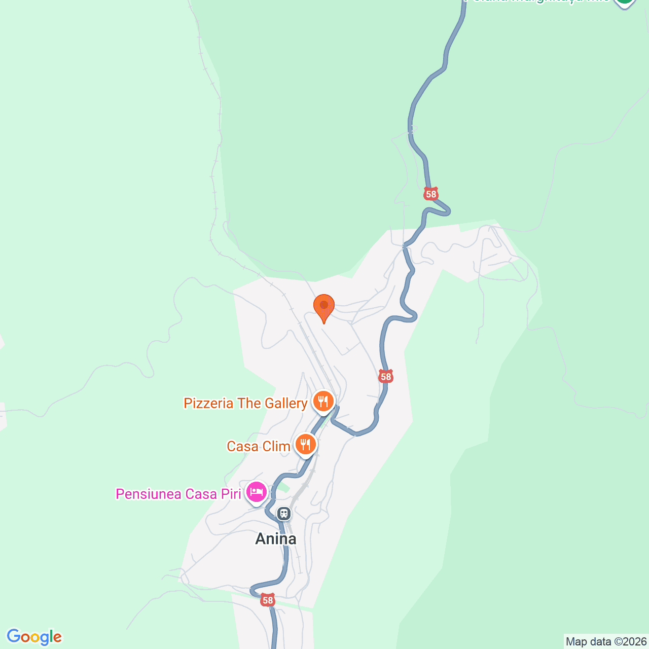 Poza harta streetview, zoom 14, adresa Anina Caras Severin, , judetul