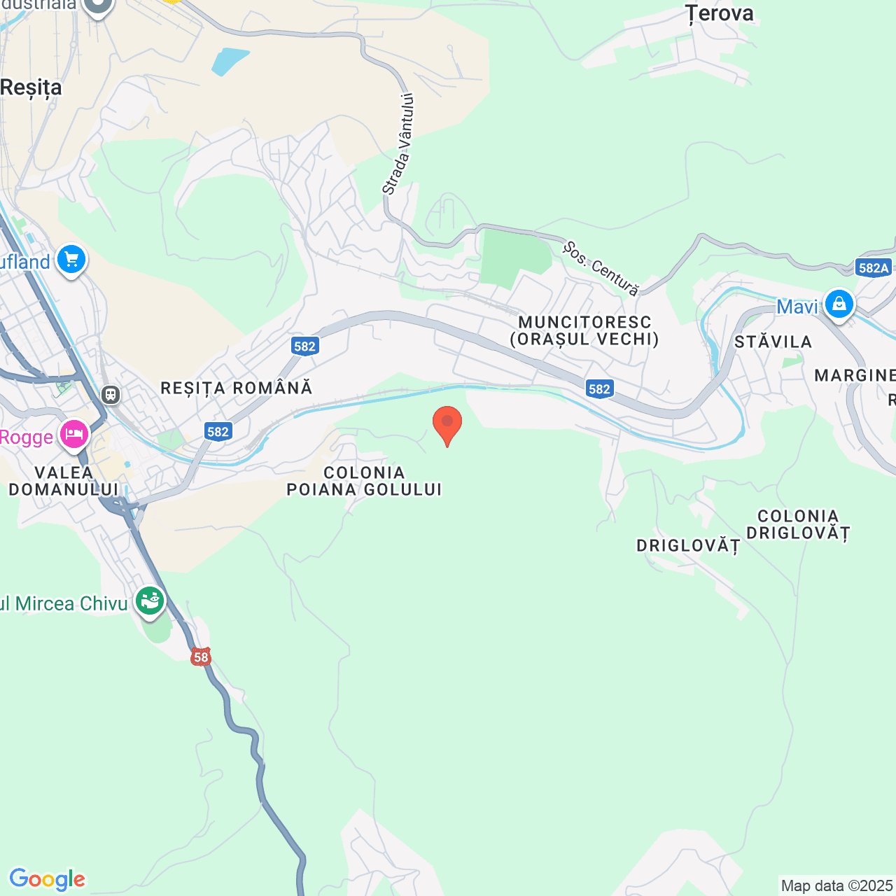 Poza harta streetview, zoom 14, adresa Resita, Caras Severin, , judetul