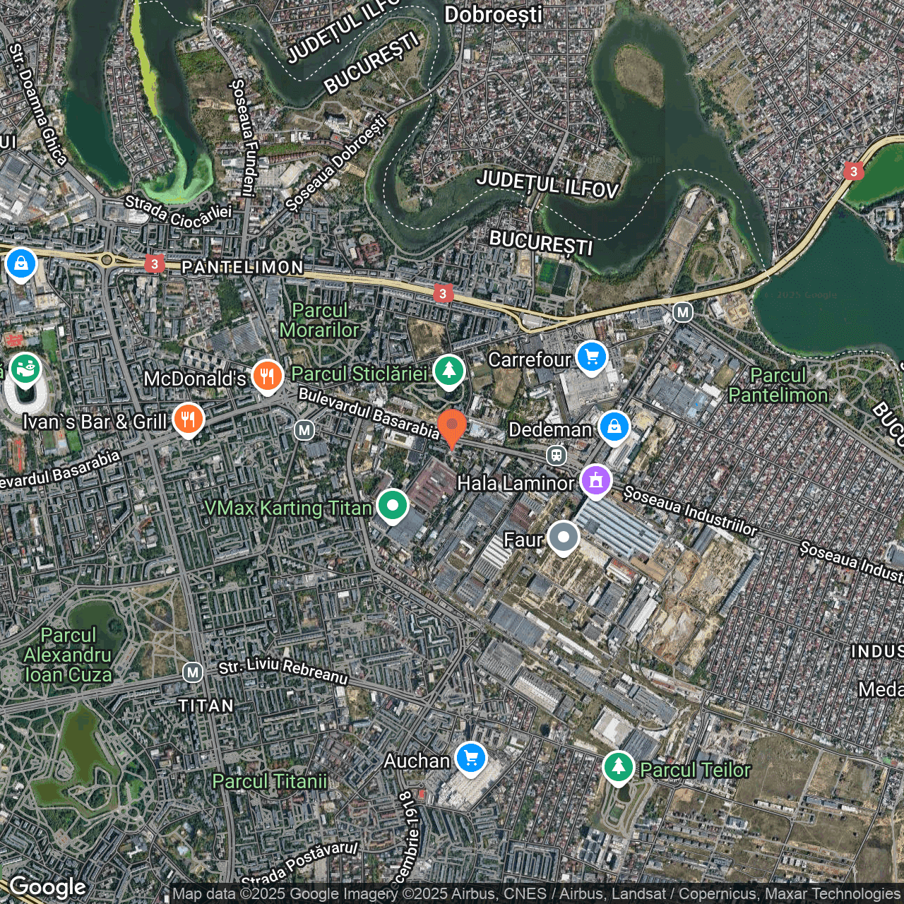 Poza harta hybrid, zoom 14, adresa București, B-dul Basarabia, Nr. 250, Sectorul 3, , judetul