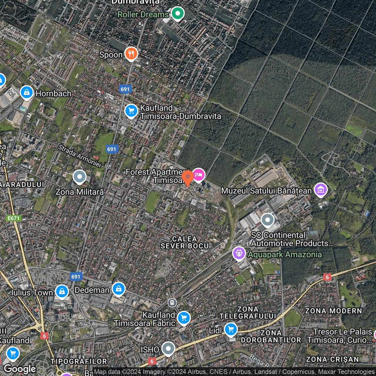 Poza harta hybrid, zoom 14, adresa Strada Constructorilor Timisoara, , judetul