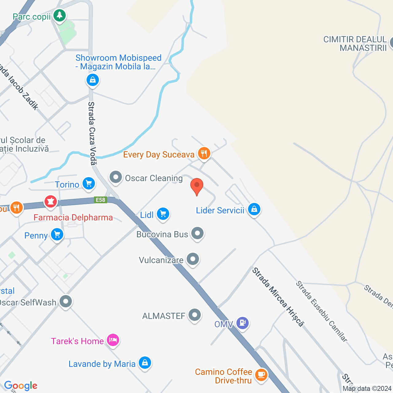 Poza harta streetview, zoom 16, adresa Suceava, Str. Cuza Voda, nr. 59H, , judetul