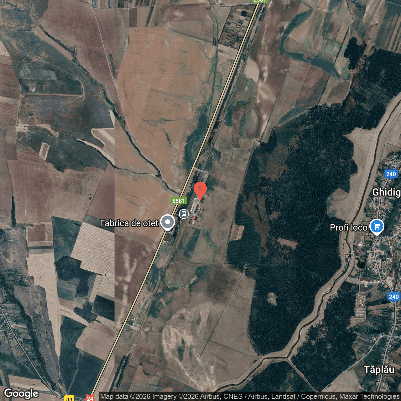 Poza harta hybrid, zoom 14, adresa Ghidigeni Galati, , judetul