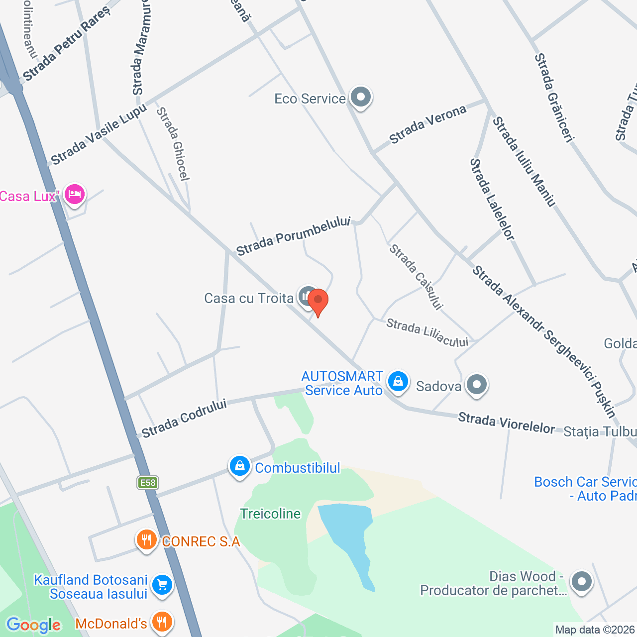 Poza harta streetview, zoom 16, adresa Botosani, str. Pod de Piatra, nr. 73, , judetul